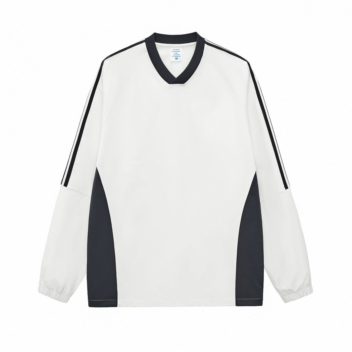 Varsity Panel V-Neck Long Sleeve Tee