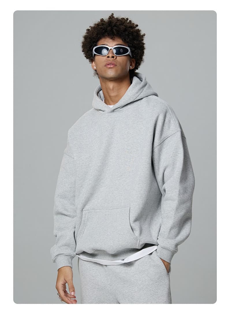 Fleece Lined Relaxed Pullover Hoodie