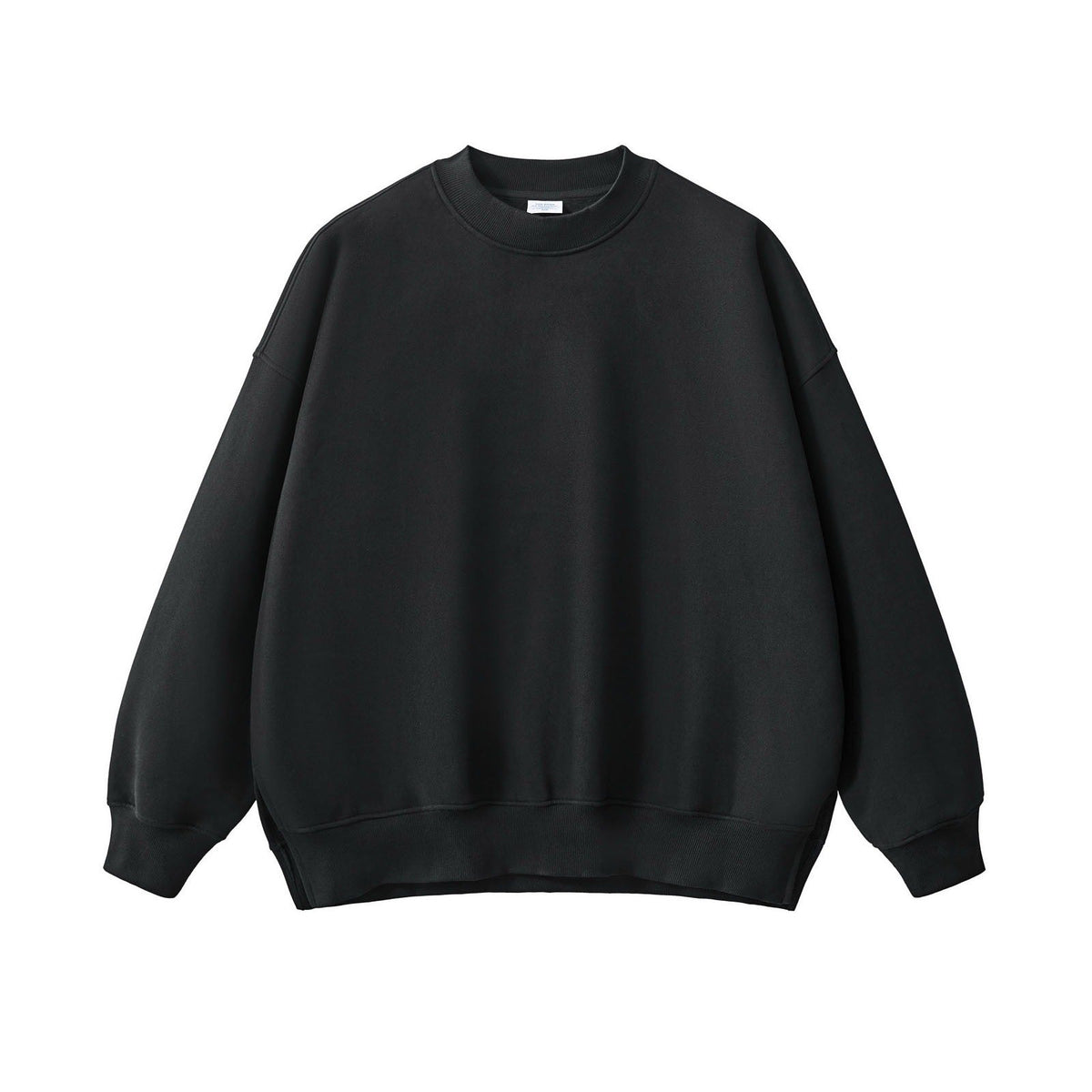Side Split Relaxed Crewneck Sweatshirt