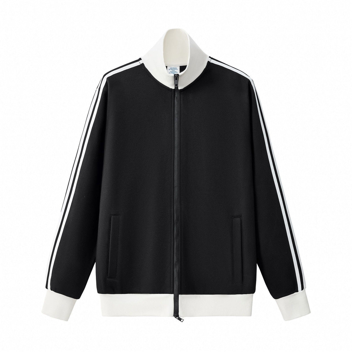 Contrast Stripe Full-Zip Track Sweatshirt